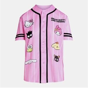 Hello Kitty And Friends Graphic Baseball Jersey Womens Juniors Women’s XXL Pink